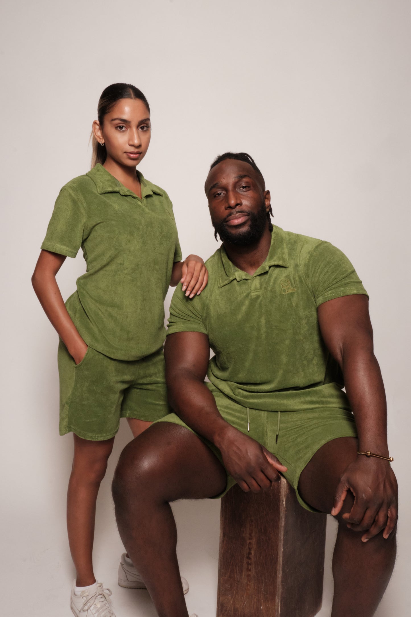 Forest Green Terry Polo