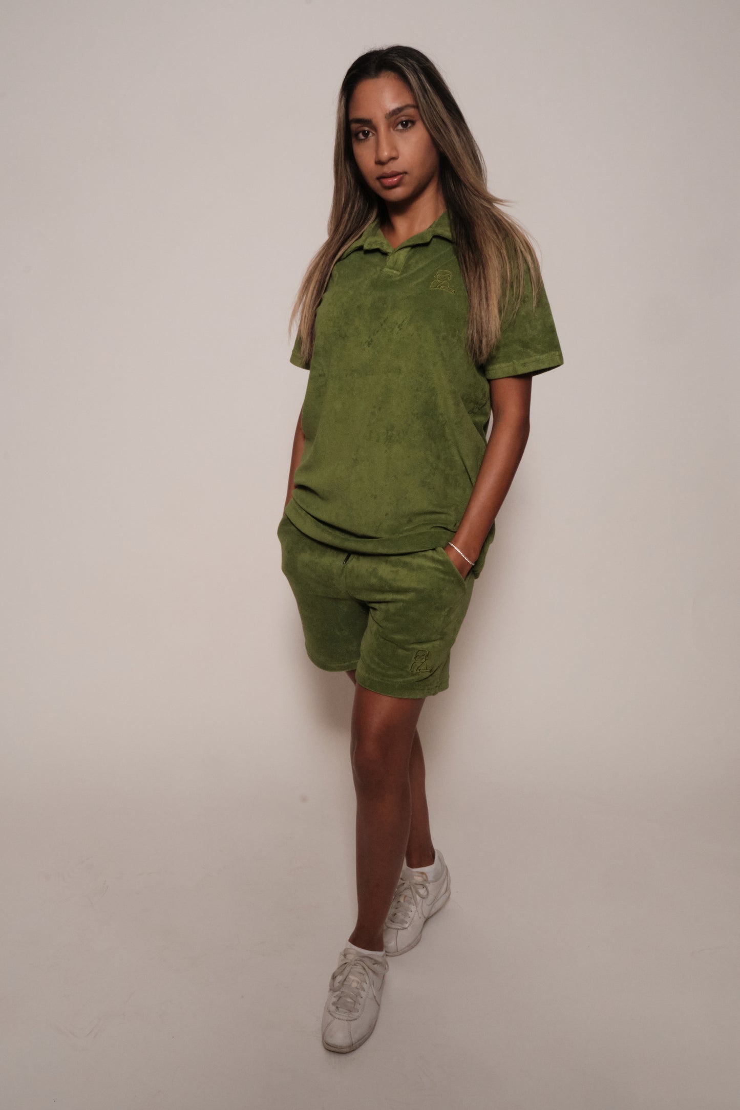 Forest Green Terry Polo