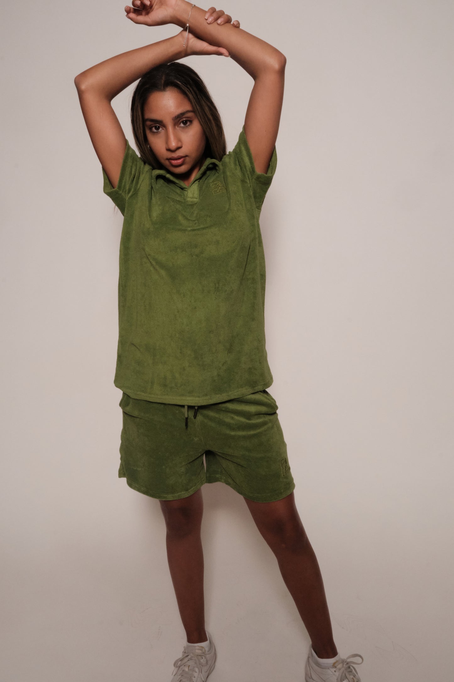 Forest Green Terry Polo